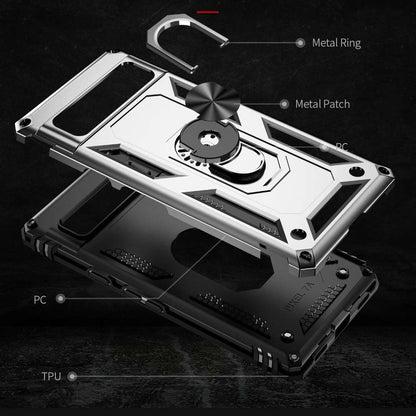 Outdoor Hülle für Google Pixel 7a TPU PC Hybrid Sergeant Armor Ring Cover Case