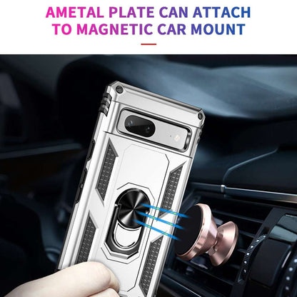 Outdoor Hülle für Google Pixel 7a TPU PC Hybrid Sergeant Armor Ring Cover Case