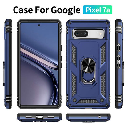 Outdoor Hülle für Google Pixel 7a TPU PC Hybrid Sergeant Armor Ring Cover Case