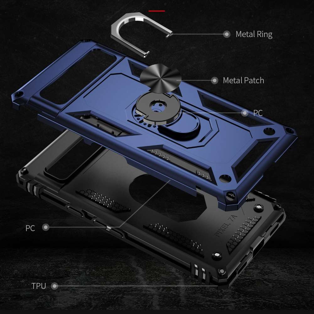 Outdoor Hülle für Google Pixel 7a TPU PC Hybrid Sergeant Armor Ring Cover Case