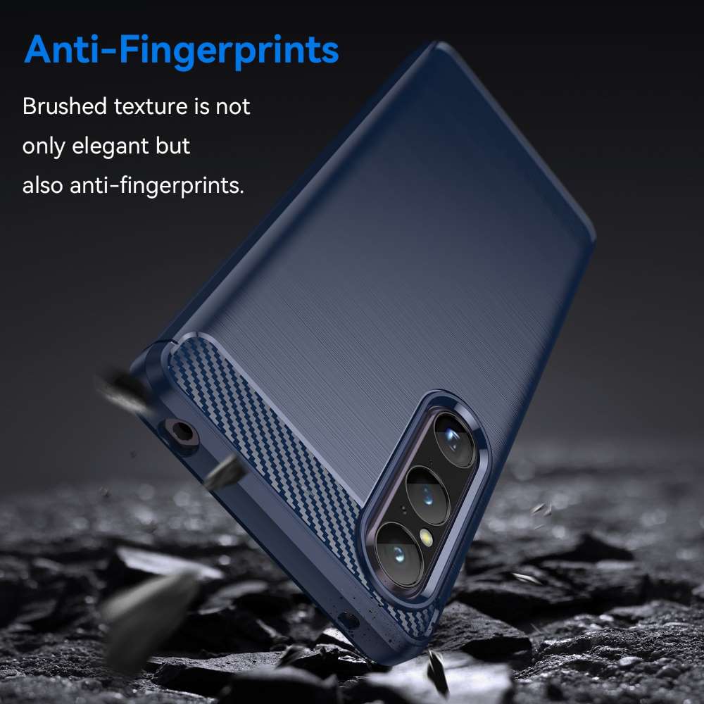 TPU Hülle für Sony Xperia 1 V Carbon Fiber Skin Brushed Schutzcover Soft Case