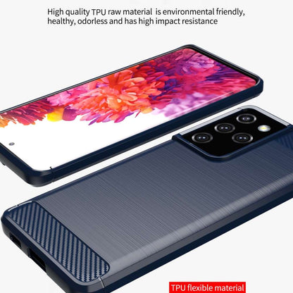 TPU Hülle für Samsung Galaxy S21 ULTRA Carbon Fiber Skin Brushed Schutzcover