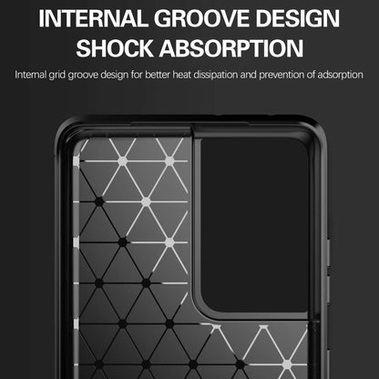 TPU Hülle für Samsung Galaxy S21 ULTRA Carbon Fiber Skin Brushed Schutzcover