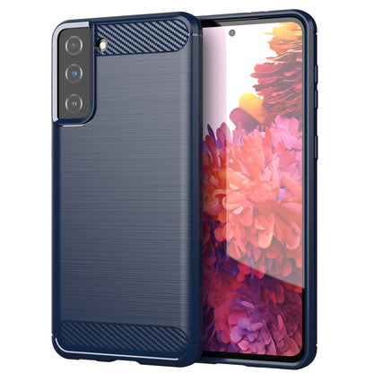 TPU Hülle für Samsung Galaxy S21 PLUS Carbon Fiber Skin Brushed Schutzcover Case