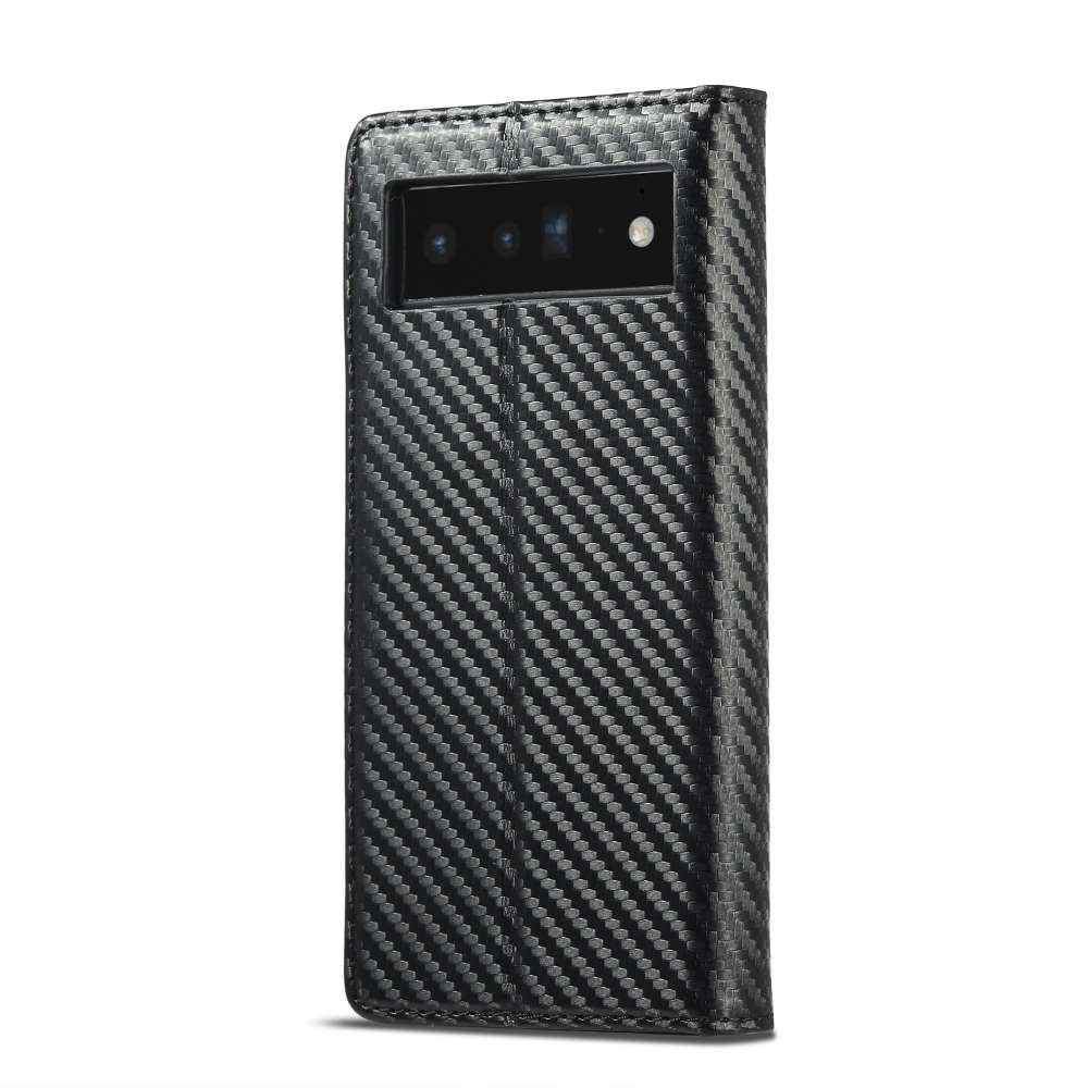 LC.IMEEKE Handy Tasche für Google Pixel 7a Carbon Wallet Stripe Hülle Etui Case
