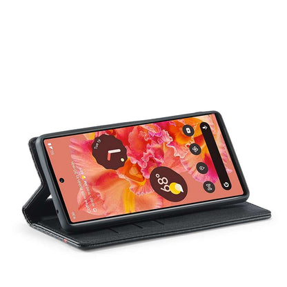 LC.IMEEKE Handy Tasche für Google Pixel 7a Carbon Wallet Stripe Hülle Etui Case