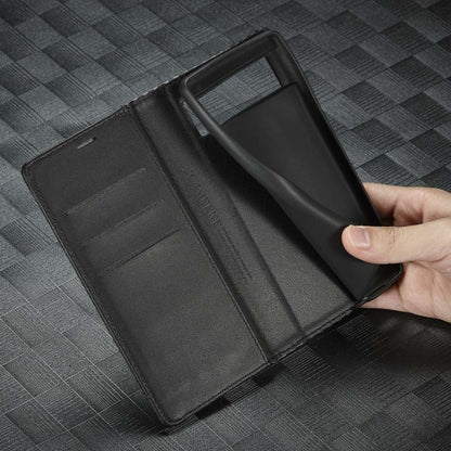 LC.IMEEKE Handy Tasche für Google Pixel 7a Carbon Wallet Stripe Hülle Etui Case
