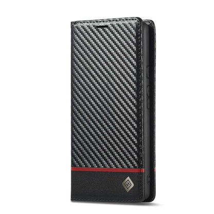 LC.IMEEKE Handy Tasche für Google Pixel 7a Carbon Wallet Stripe Hülle Etui Case