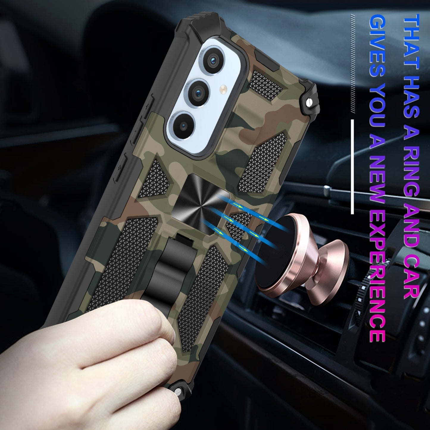 Outdoor Hülle für Samsung Galaxy A54 Camouflage Shockproof Schutz Armor Cover