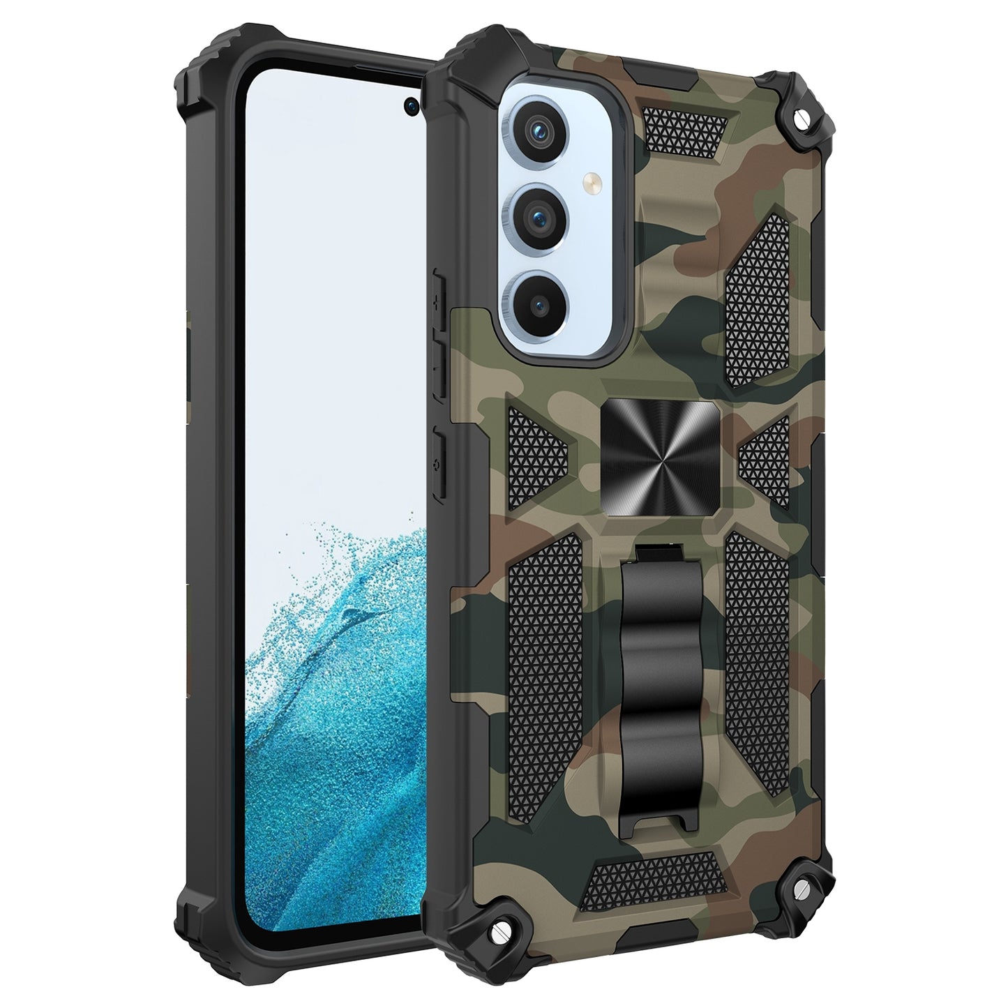 Outdoor Hülle für Samsung Galaxy A54 Camouflage Shockproof Schutz Armor Cover