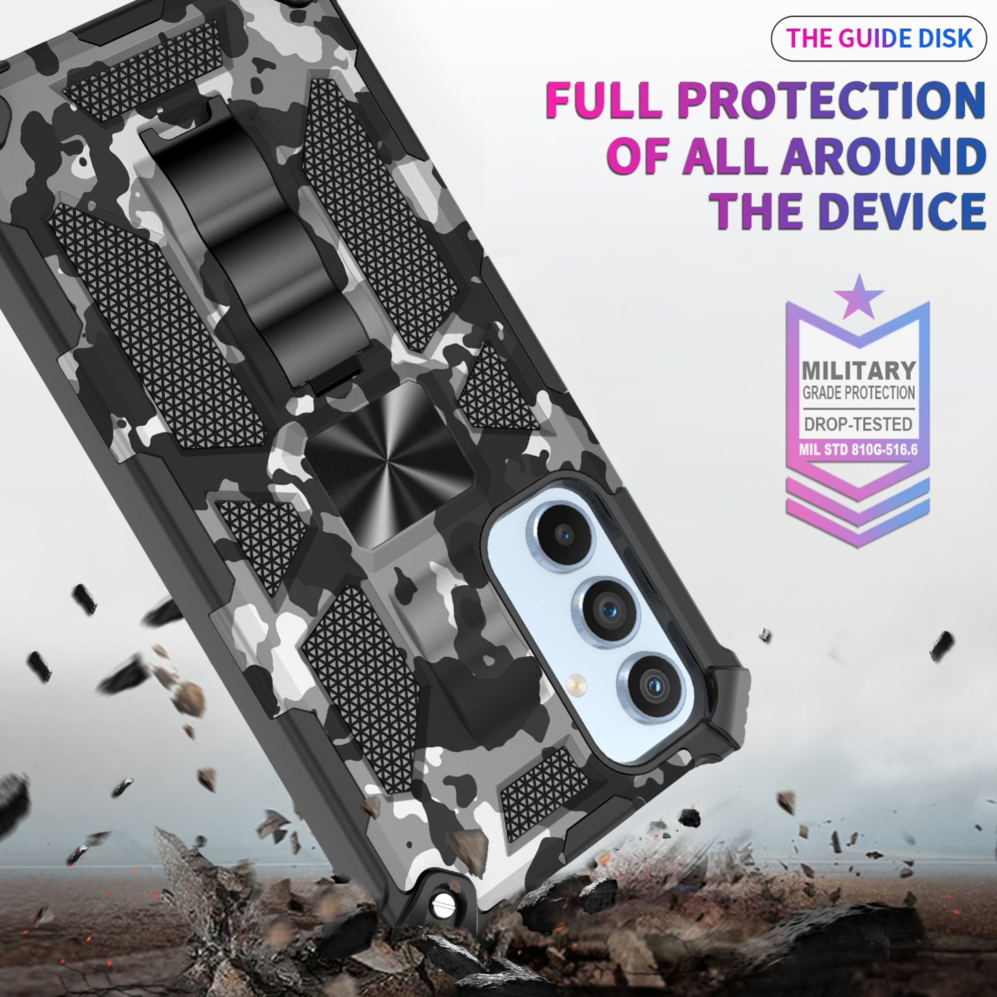 Outdoor Hülle für Samsung Galaxy A54 Camouflage Shockproof Schutz Armor Cover