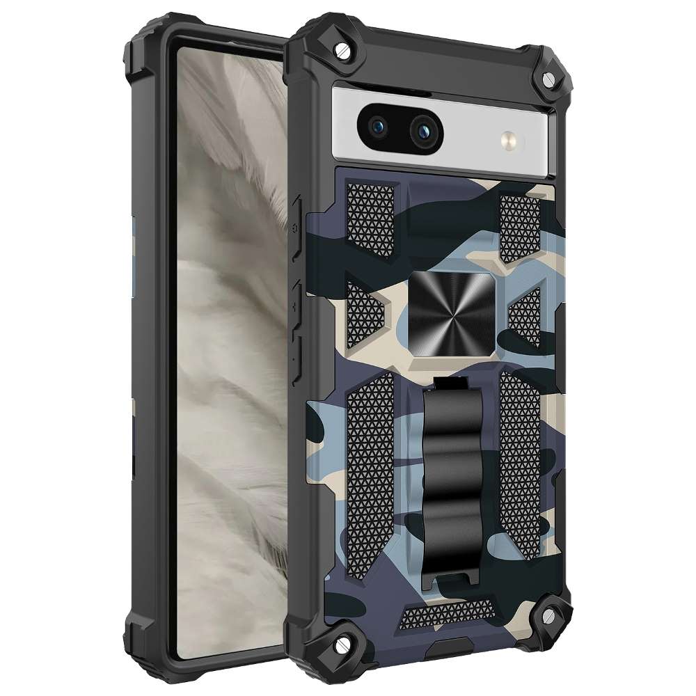 Outdoor Hülle für Google Pixel 7a Camouflage Shockproof Schutz Cover Armor Kick