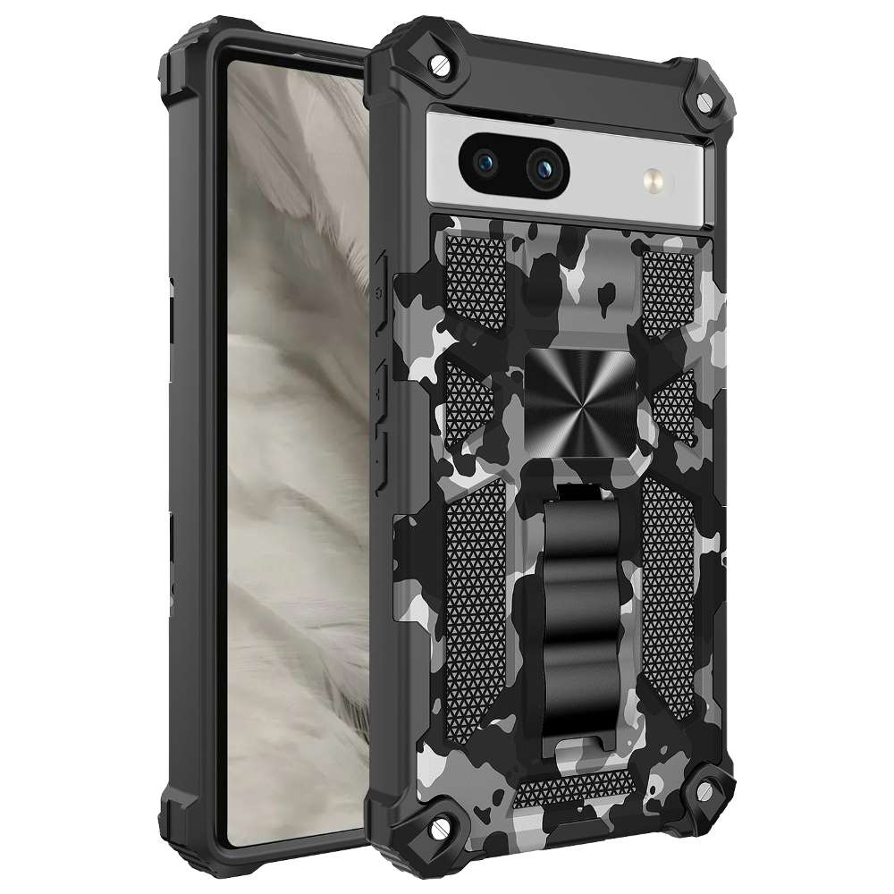 Outdoor Hülle für Google Pixel 7a Camouflage Shockproof Schutz Cover Armor Kick
