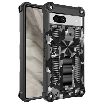 Outdoor Hülle für Google Pixel 7a Camouflage Shockproof Schutz Cover Armor Kick