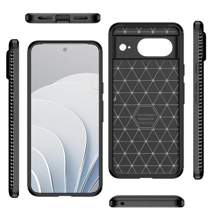 TPU Hülle für Google Pixel 8 Carbon Fiber Muster Shockproof Back Cover Case