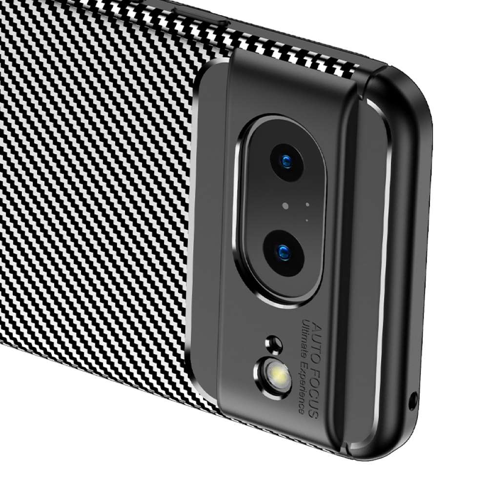 TPU Hülle für Google Pixel 8 Carbon Fiber Muster Shockproof Back Cover Case