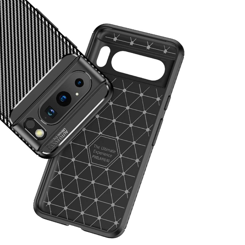 TPU Hülle für Google Pixel 8 PRO Carbon Fiber Muster Shockproof Back Cover Case