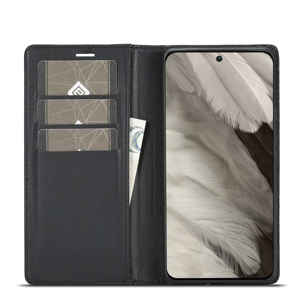 LC.IMEEKE Handy Tasche für Google Pixel 8 Carbon Wallet Stripe Hülle Etui Case
