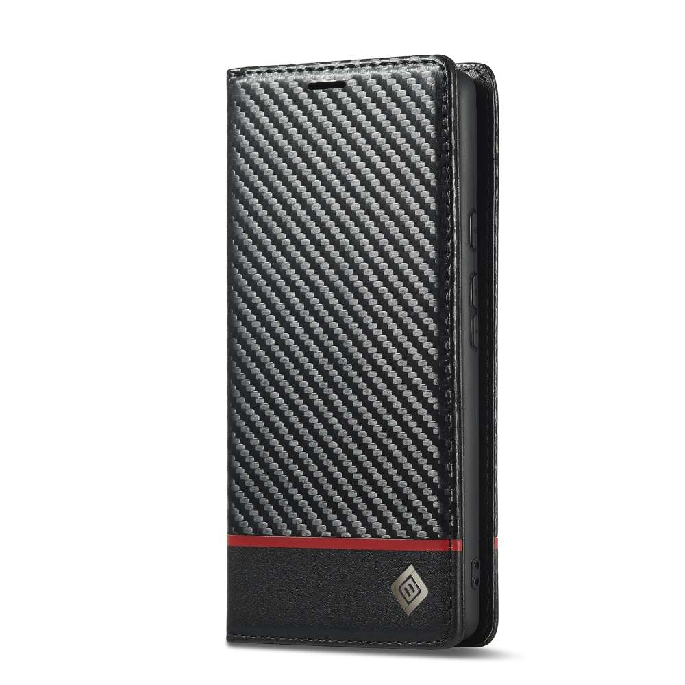 LC.IMEEKE Handy Tasche für Google Pixel 8 Carbon Wallet Stripe Hülle Etui Case