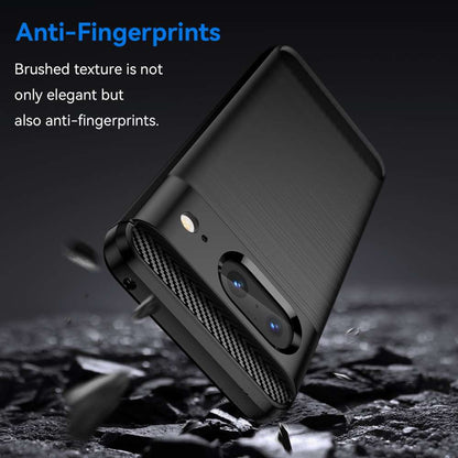 TPU Hülle für Google Pixel 8 Carbon Fiber Skin Brushed Schutzcover Soft Case