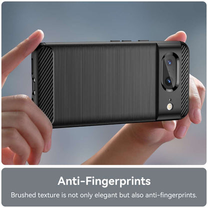 TPU Hülle für Google Pixel 8 Carbon Fiber Skin Brushed Schutzcover Soft Case
