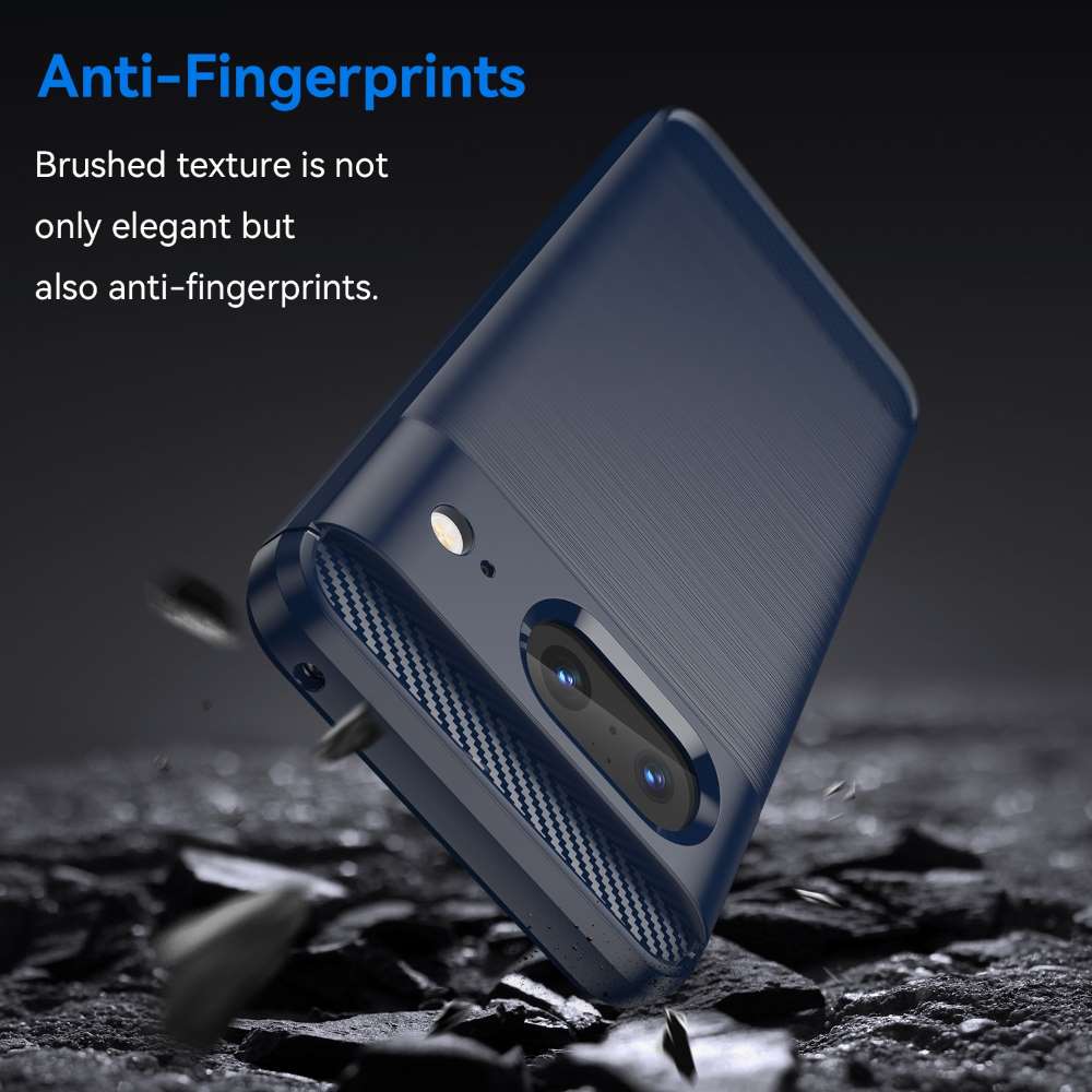 TPU Hülle für Google Pixel 8 Carbon Fiber Skin Brushed Schutzcover Soft Case
