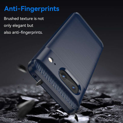 TPU Hülle für Google Pixel 8 Carbon Fiber Skin Brushed Schutzcover Soft Case