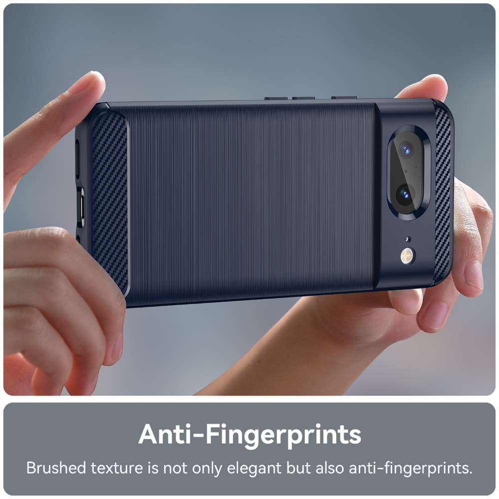 TPU Hülle für Google Pixel 8 Carbon Fiber Skin Brushed Schutzcover Soft Case