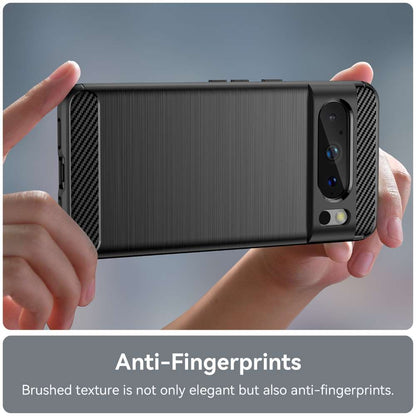 TPU Hülle für Google Pixel 8 PRO Carbon Fiber Skin Brushed Schutzcover Soft Case