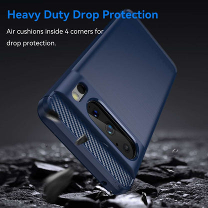 TPU Hülle für Google Pixel 8 PRO Carbon Fiber Skin Brushed Schutzcover Soft Case