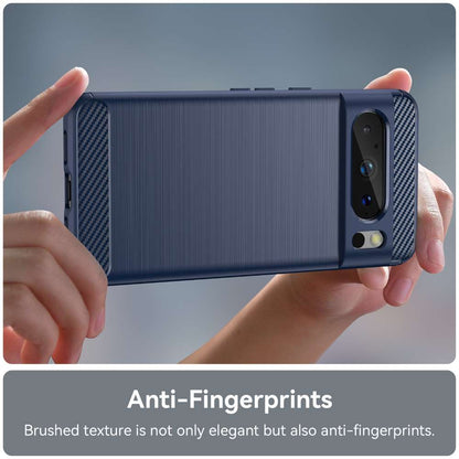 TPU Hülle für Google Pixel 8 PRO Carbon Fiber Skin Brushed Schutzcover Soft Case