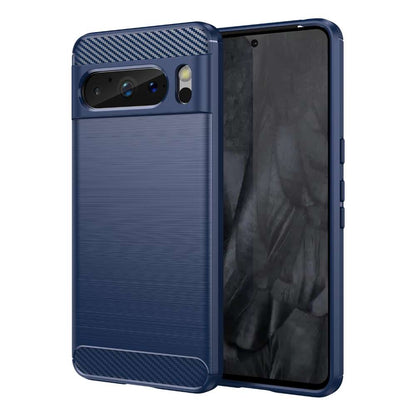 TPU Hülle für Google Pixel 8 PRO Carbon Fiber Skin Brushed Schutzcover Soft Case