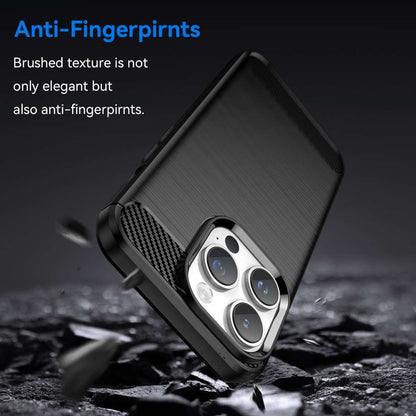 TPU Hülle für Apple iPhone 15 PRO MAX Carbon Fiber Skin Brushed Schutzcover Case
