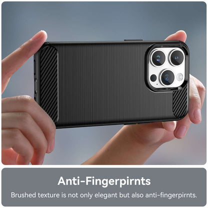 TPU Hülle für Apple iPhone 15 PRO MAX Carbon Fiber Skin Brushed Schutzcover Case
