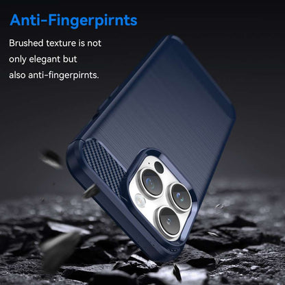 TPU Hülle für Apple iPhone 15 PRO MAX Carbon Fiber Skin Brushed Schutzcover Case