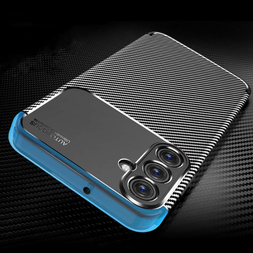TPU Hülle für Samsung Galaxy A25 Carbon Fiber Muster Shockproof Back Cover Case