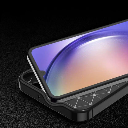 TPU Hülle für Samsung Galaxy A25 Carbon Fiber Muster Shockproof Back Cover Case