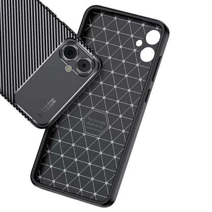 TPU Hülle für Samsung Galaxy A05 Carbon Fiber Muster Shockproof Back Cover Case