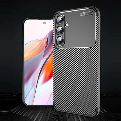 TPU Hülle für Samsung Galaxy A35 Carbon Fiber Muster Shockproof Back Cover Case