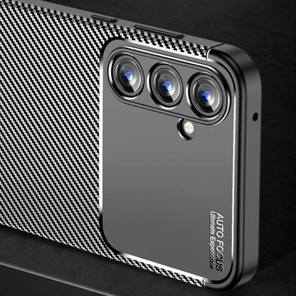 TPU Hülle für Samsung Galaxy A35 Carbon Fiber Muster Shockproof Back Cover Case