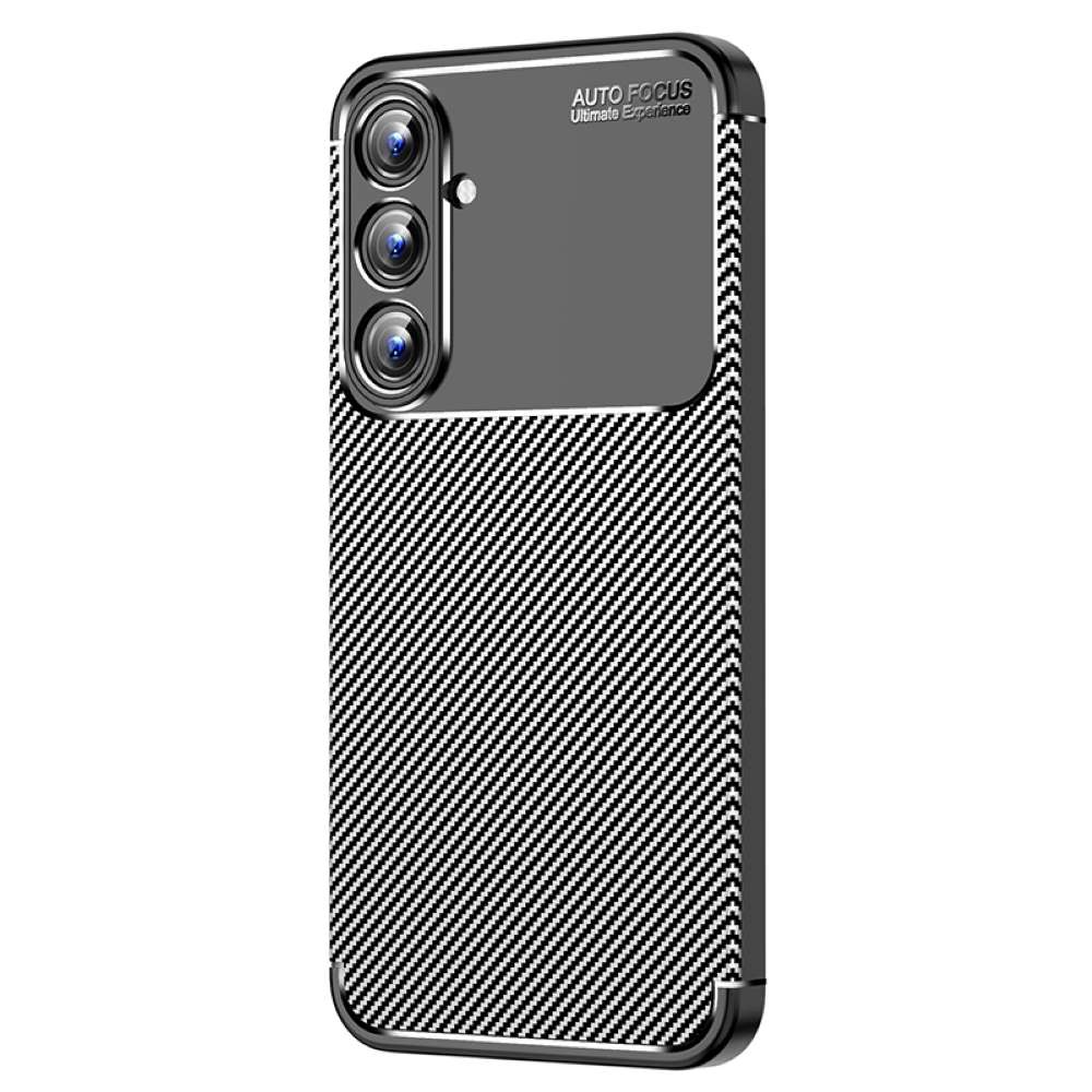 TPU Hülle für Samsung Galaxy A55 Carbon Fiber Muster Shockproof Back Cover Case