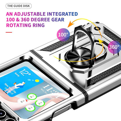 Outdoor Hülle für Samsung Galaxy Z Flip5 TPU PC Hybrid Sergeant Ring Cover Case