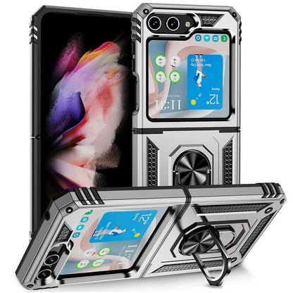 Outdoor Hülle für Samsung Galaxy Z Flip5 TPU PC Hybrid Sergeant Ring Cover Case