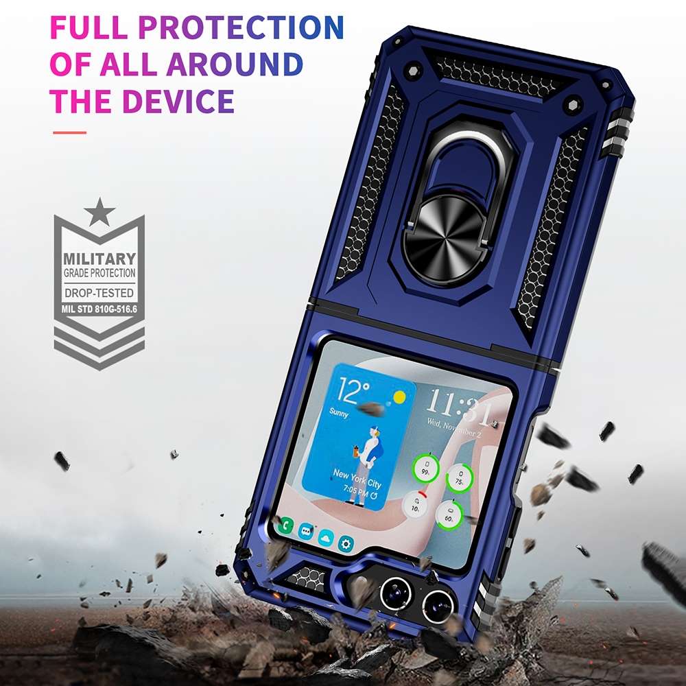 Outdoor Hülle für Samsung Galaxy Z Flip5 TPU PC Hybrid Sergeant Ring Cover Case