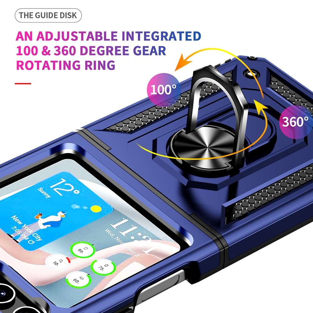 Outdoor Hülle für Samsung Galaxy Z Flip5 TPU PC Hybrid Sergeant Ring Cover Case