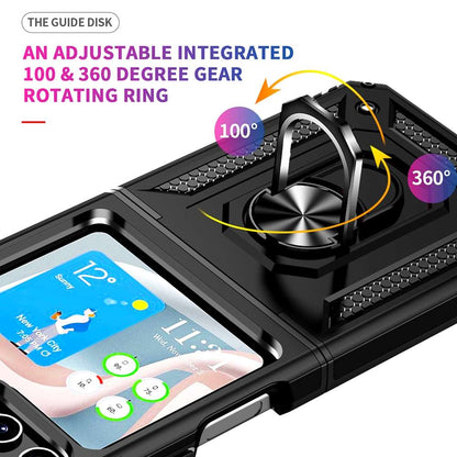 Outdoor Hülle für Samsung Galaxy Z Flip5 TPU PC Hybrid Sergeant Ring Cover Case