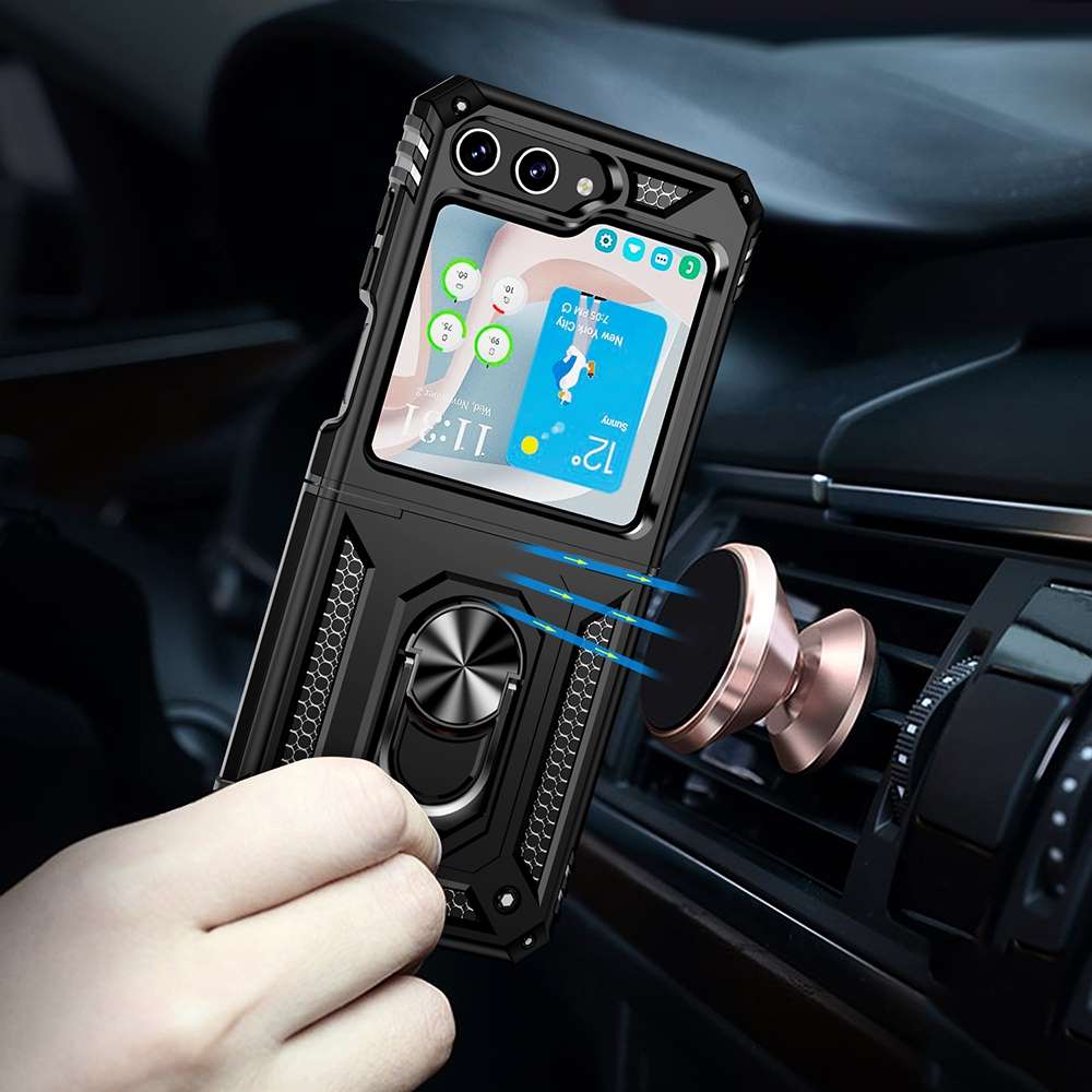 Outdoor Hülle für Samsung Galaxy Z Flip5 TPU PC Hybrid Sergeant Ring Cover Case