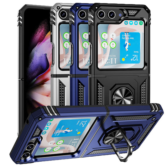 Outdoor Hülle für Samsung Galaxy Z Flip5 TPU PC Hybrid Sergeant Ring Cover Case