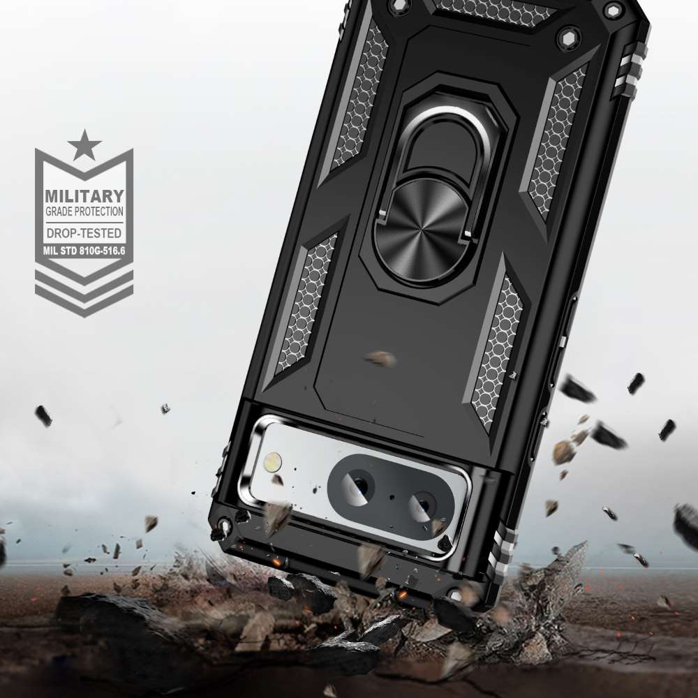 Outdoor Hülle für Google Pixel 8 TPU PC Hybrid Sergeant Armor Ring Cover Case