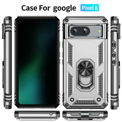 Outdoor Hülle für Google Pixel 8 TPU PC Hybrid Sergeant Armor Ring Cover Case